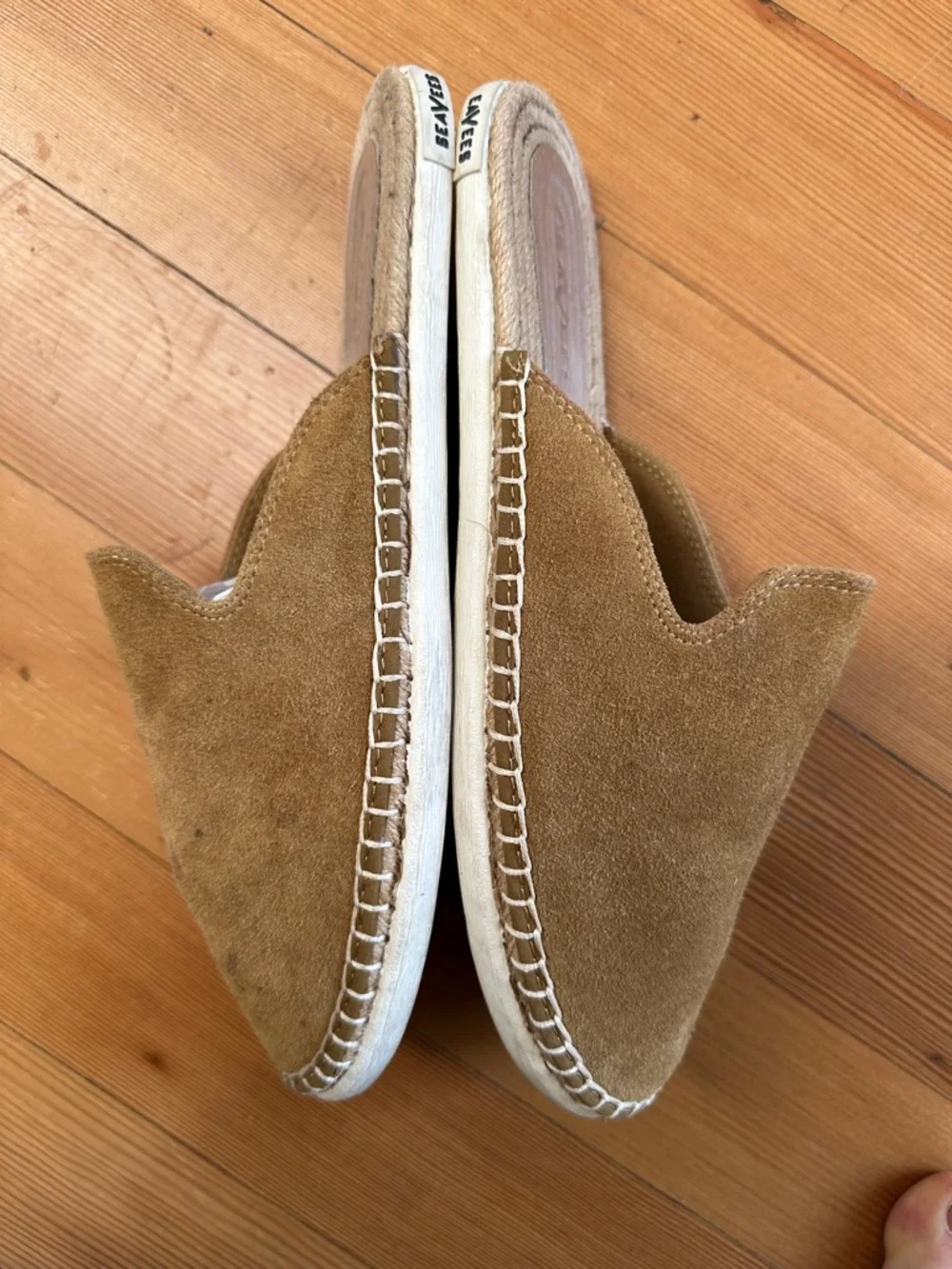 Seavees Suede Slip-On Mule in Camel Brown - Picture 4 of 7